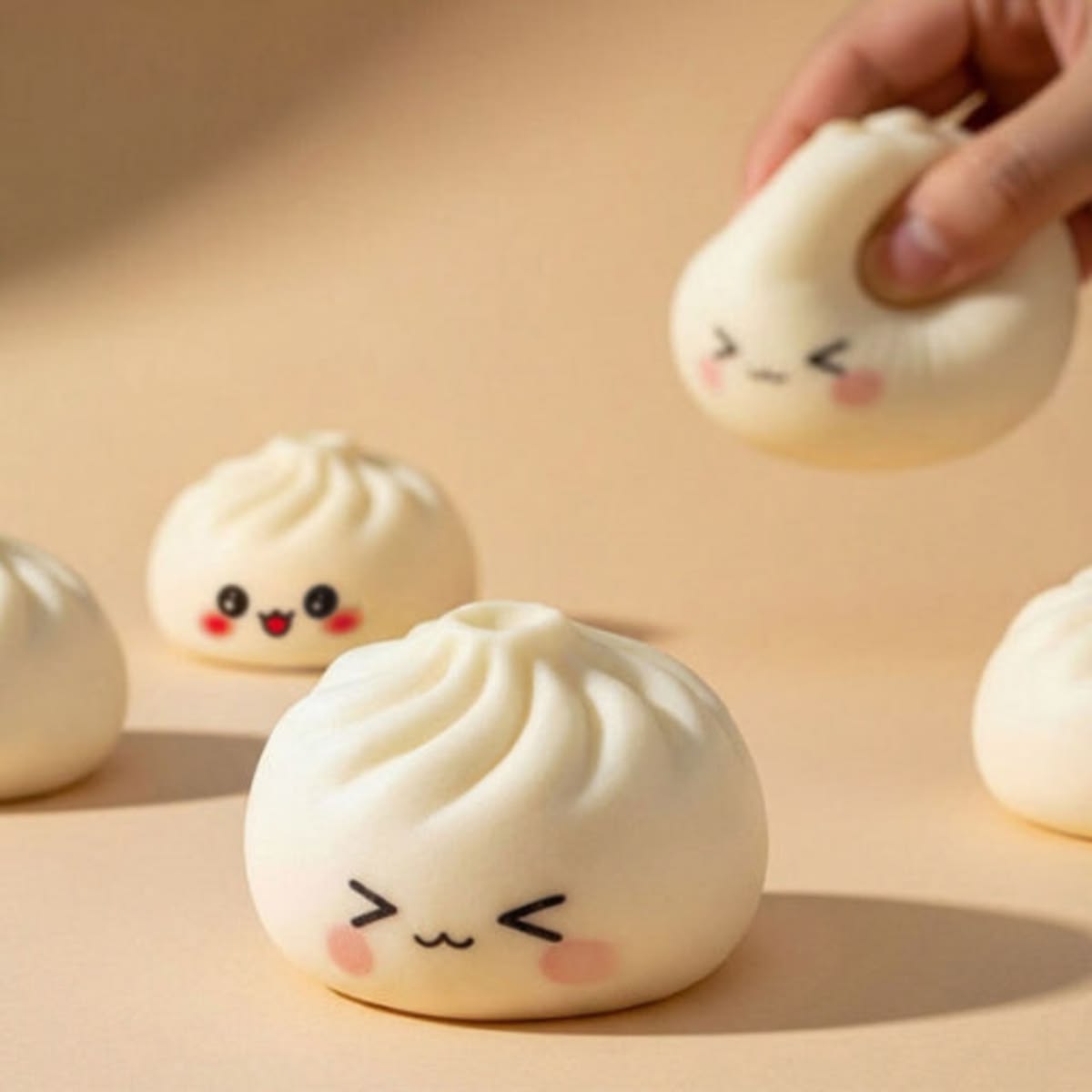 Jouet anti-stress moelleux en forme de dumpling
