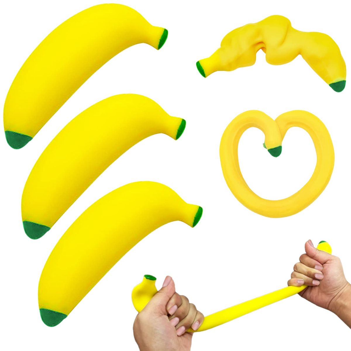 Balle anti-stress banane Squishy à remontée lente – Jouet sensoriel Fidget