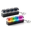 Porte-clés Fidget Clavier RVB – Jouet anti-stress 4 boutons