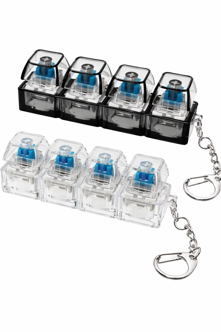 Porte-clés Fidget Clavier RVB – Jouet anti-stress 4 boutons