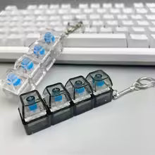 Porte-clés Fidget Clavier RVB – Jouet anti-stress 4 boutons
