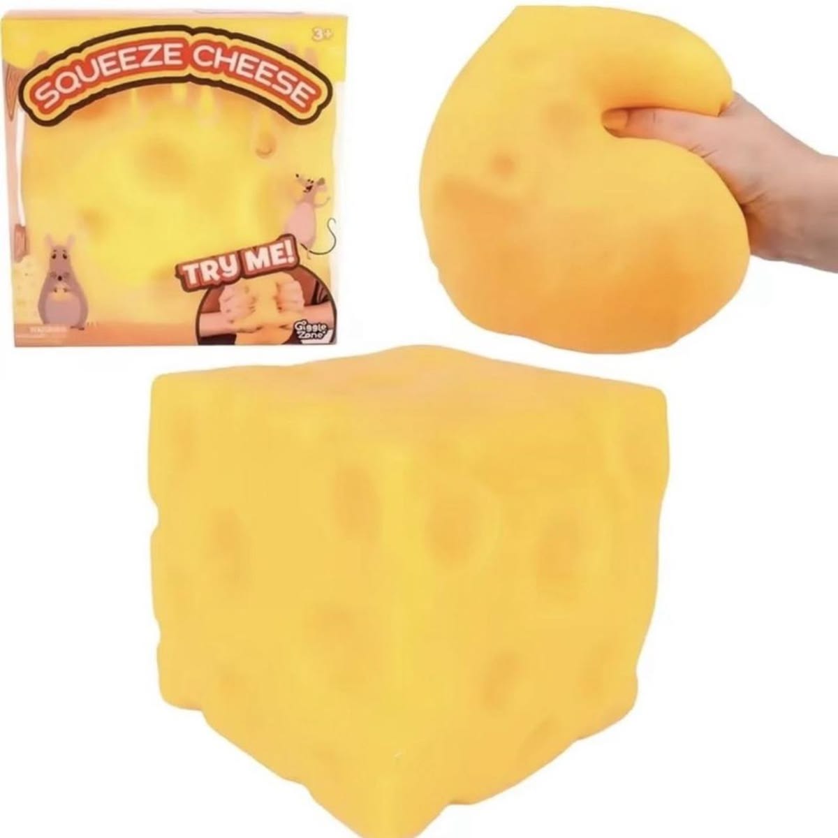 Jouet anti-stress géant en forme de cube de fromage
