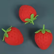 Jouet anti-stress moelleux Fraise